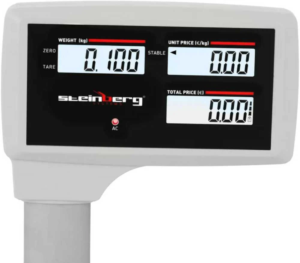 Virtuvinės svarstyklės Steinberg Systems LCD parduotuvės ir sandėlio tikrinimo svarstyklės 30kg / 5g