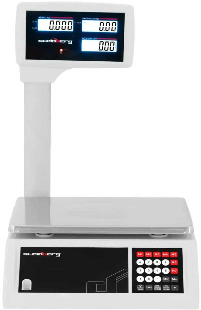 Virtuvinės svarstyklės Steinberg Systems LCD parduotuvės ir sandėlio tikrinimo svarstyklės 30kg / 5g