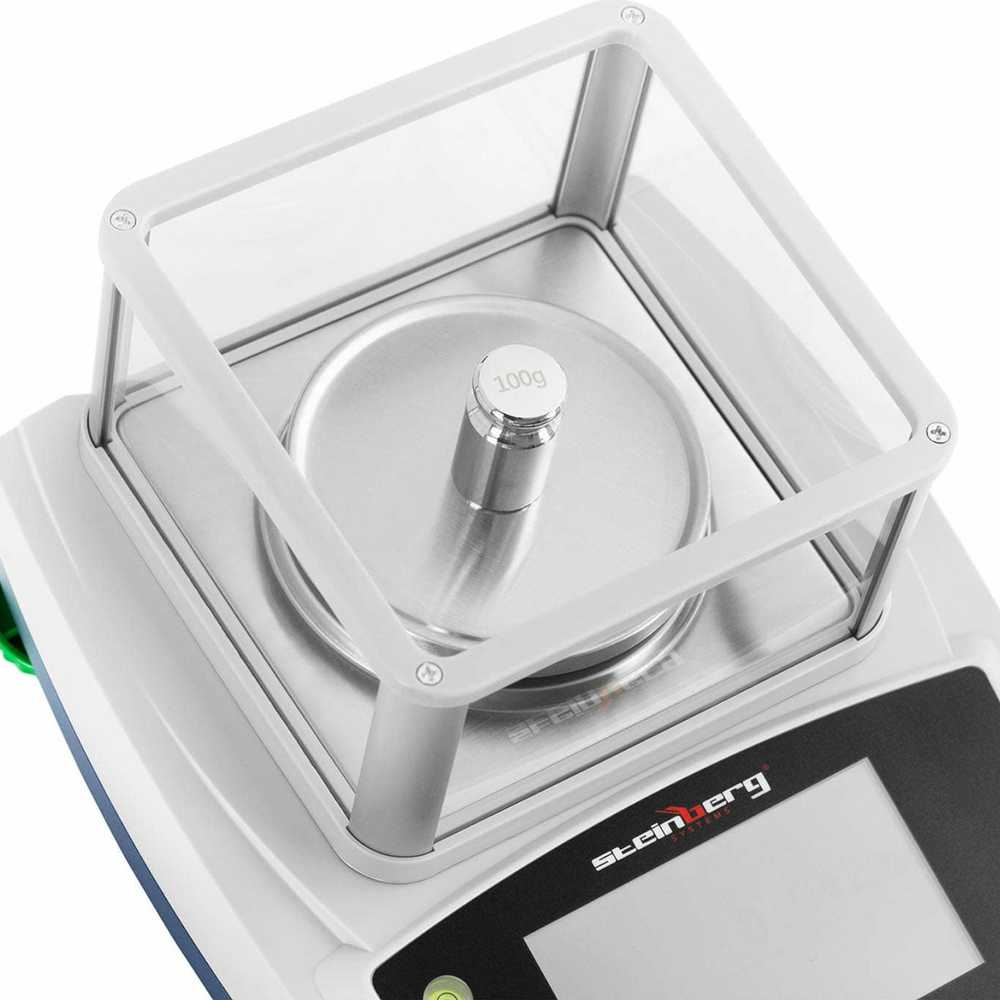 Virtuvinės svarstyklės Steinberg Systems Laboratorinės analizės svarstyklės su stikliniu dangteliu ir LCD jutikliniu skydeliu 300g / 0,001 g
