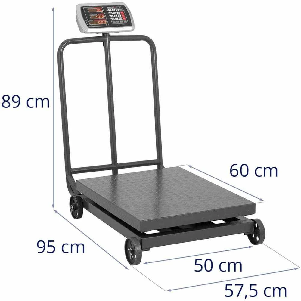 Steinberg Systems Pramoninės platforminės svarstyklės ant ratų 600 kg / 100 g LCD