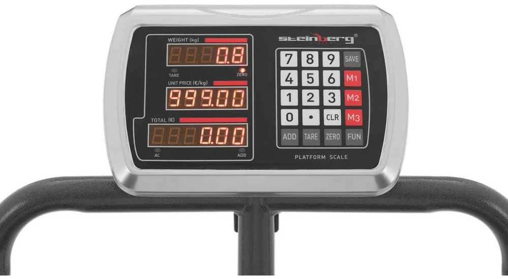 Steinberg Systems Pramoninės platforminės svarstyklės ant ratų 600 kg / 100 g LCD