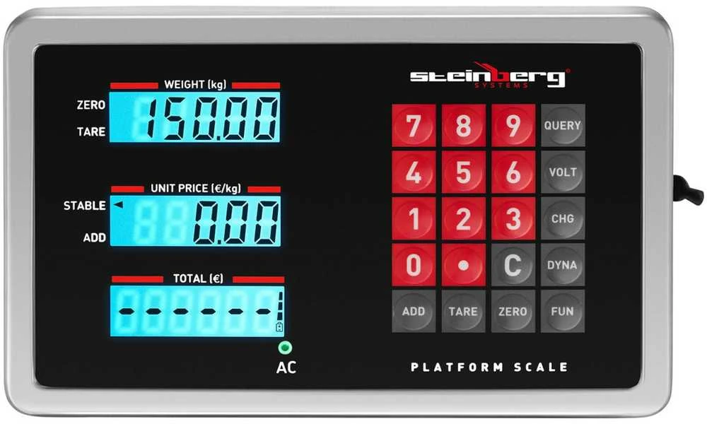 Steinberg Systems WiFi bevielės platforminės svarstyklės 150 kg / 0,01 g