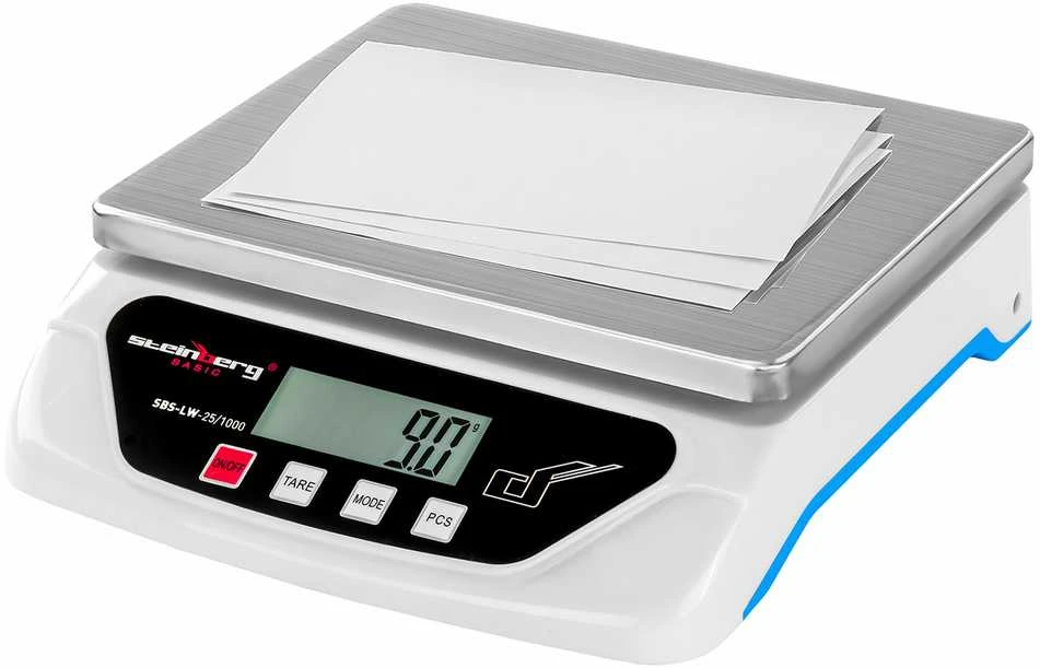 Virtuvinės svarstyklės Steinberg Systems Pašto svarstyklės siuntiniams ir laiškams SBS-LW-25/1000 iki 25kg / 1g