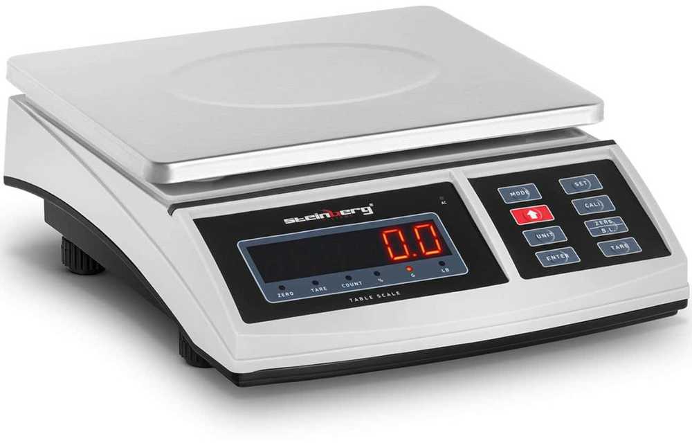 Virtuvinės svarstyklės Steinberg Systems Svarstyklės pocztowa platforma 21 x 27cm akumulator + maitinimo šaltinis 15kg / 0.5g