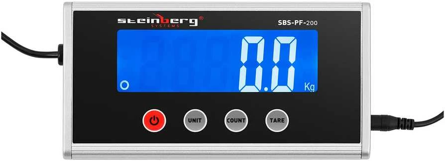 Steinberg Systems Platforminės pašto svarstyklės siuntoms 275x275mm maitinimas + baterijos 200kg / 100g