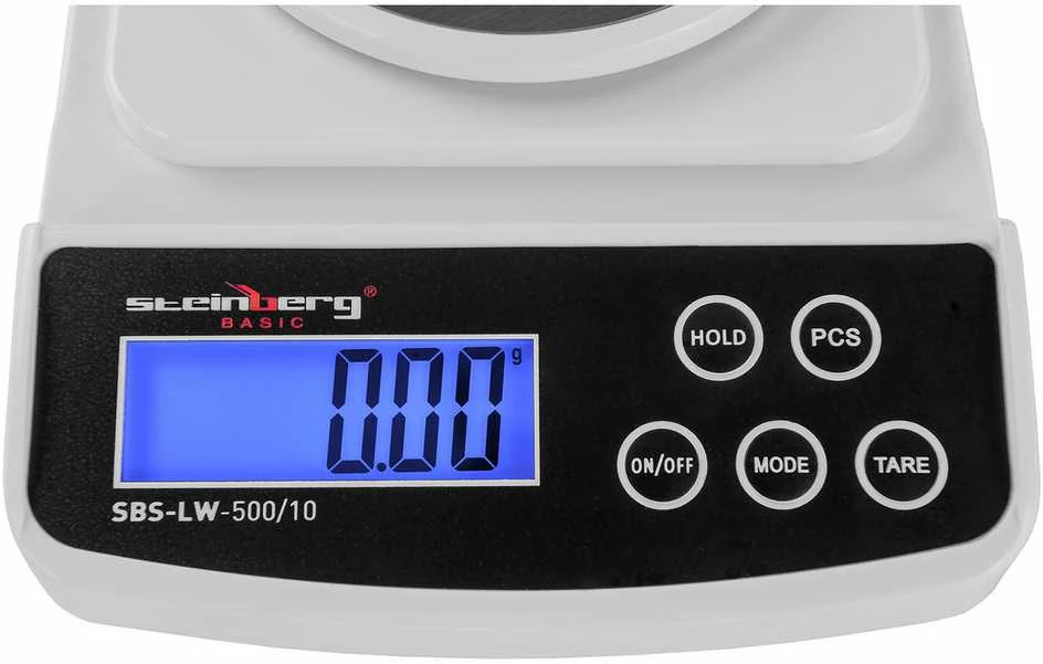 Virtuvinės svarstyklės Steinberg Systems Svarstyklės precyzyjna laboratoryjna SBS-LW-500/10 do 500g / 0,01g