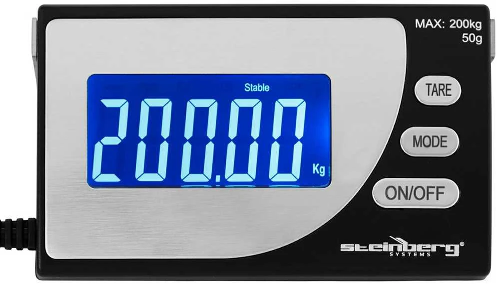 Virtuvinės svarstyklės Steinberg Systems Pramoninės siuntų svarstyklės iki 200 kg / 50 g LCD USB