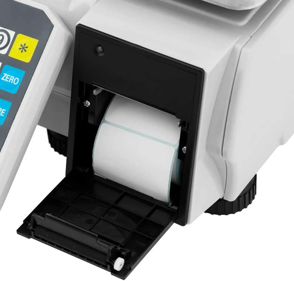 Steinberg Systems Komercinės parduotuvės svarstyklės su LCD etikečių spausdintuvu 30 kg / 15 g