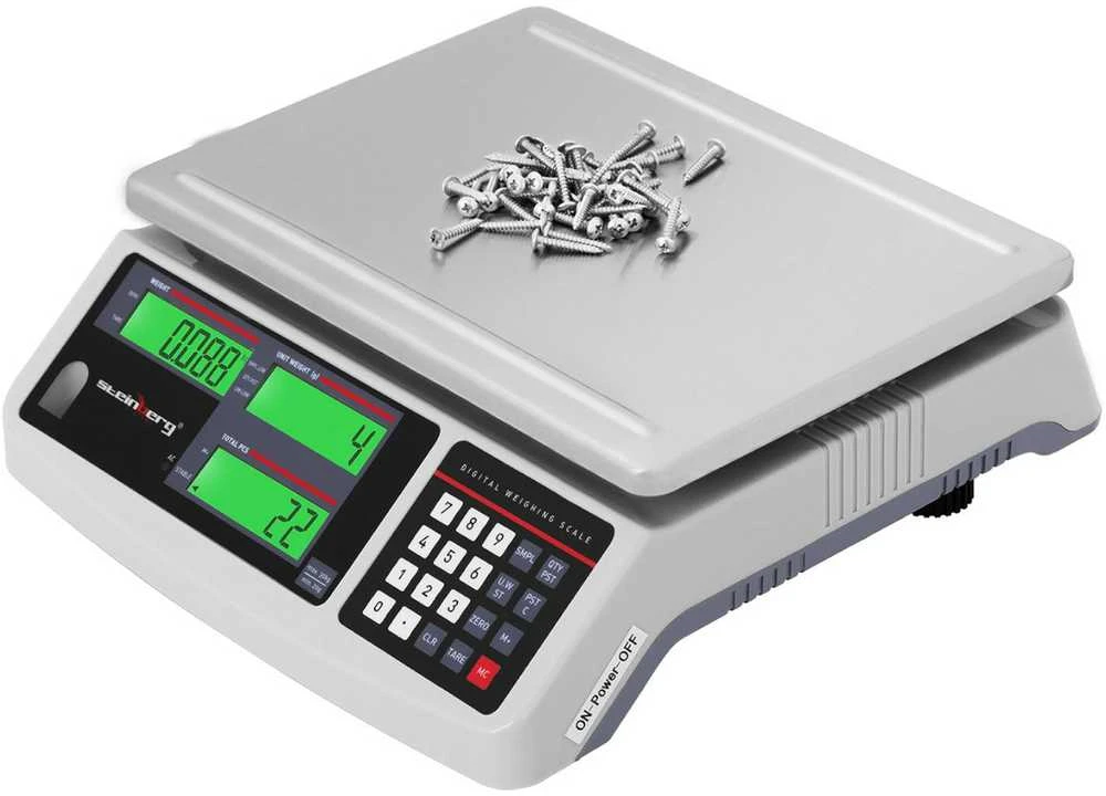 Virtuvinės svarstyklės Steinberg Systems Prekybos parduotuvės svarstyklių skaičiavimas LCD 30,5 x 22 cm 30 kg / 1 g