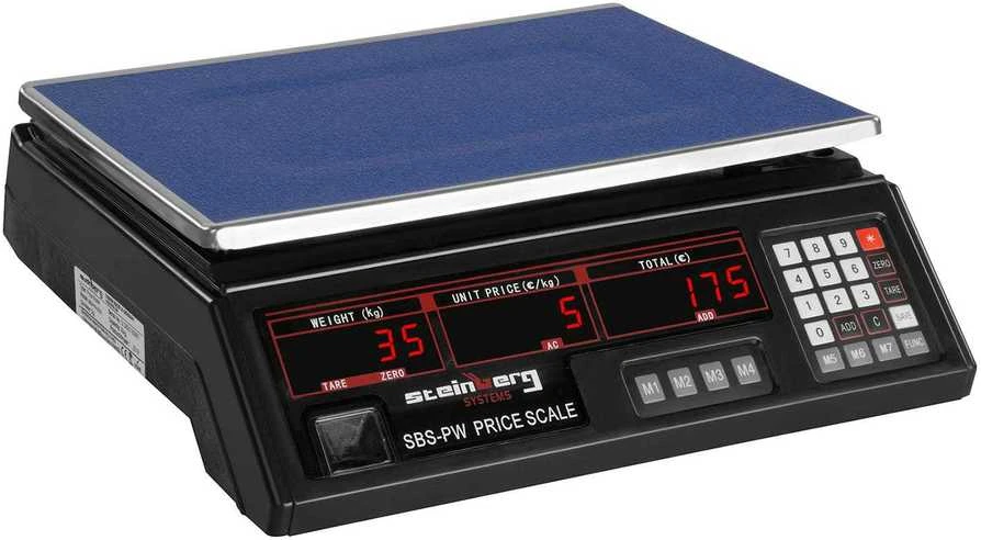 Virtuvinės svarstyklės Steinberg Systems Kaina komercinės svarstyklės, juodos, 30kg / 2g