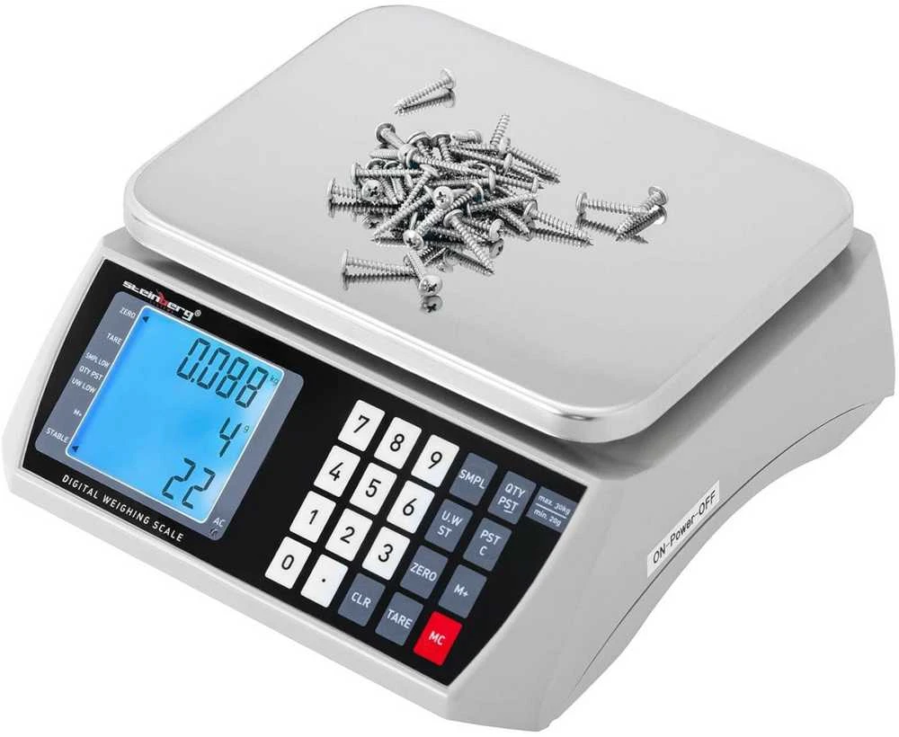 Virtuvinės svarstyklės Steinberg Systems Prekybos parduotuvės svarstyklių skaičiavimas LCD 22,3 x 17,4 cm 30 kg / 1 g