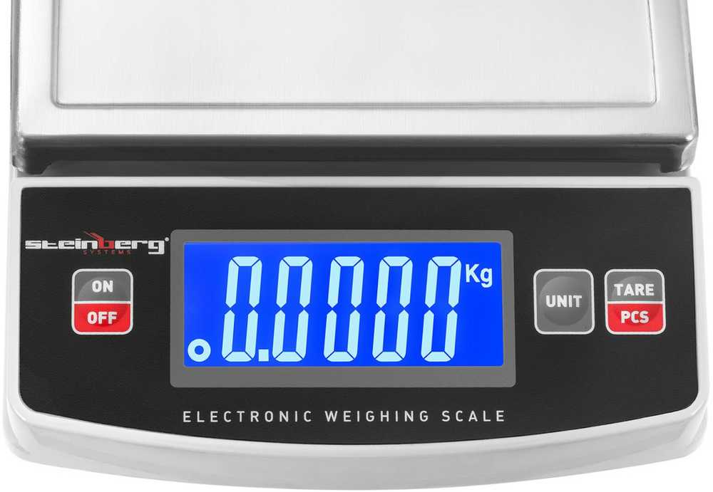 Virtuvinės svarstyklės Steinberg Systems Virtuvinės stalo svarstyklės su vienetų skaičiavimo funkcija LCD 5000 / 1 g