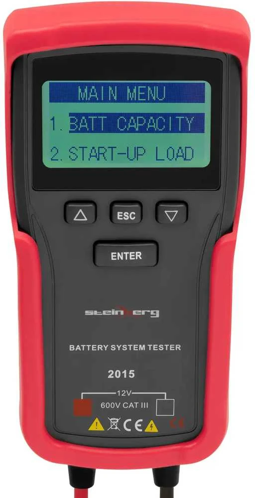 Steinberg Systems akumuliatorių testeris su LCD ekranu