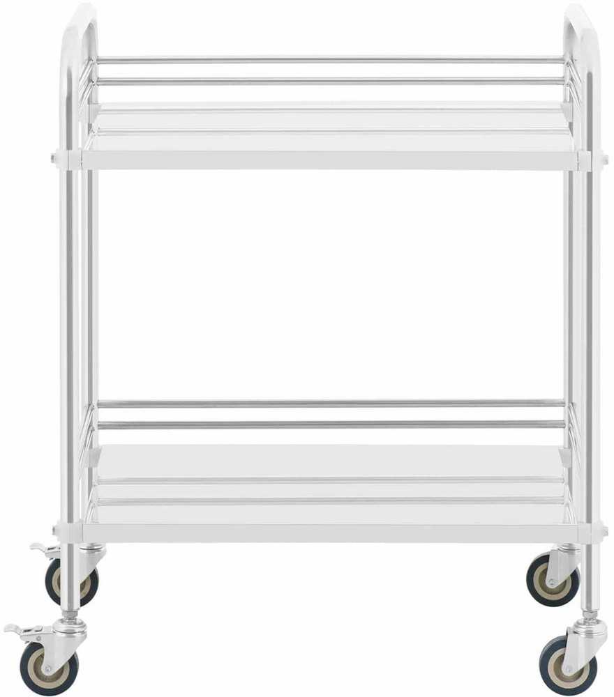 Steinberg Systems Laboratorinis kosmetinis gydymo vežimėlis pagamintas iš plieno, 2 lentynos, 73 x 44 x 86 cm, 20 kg