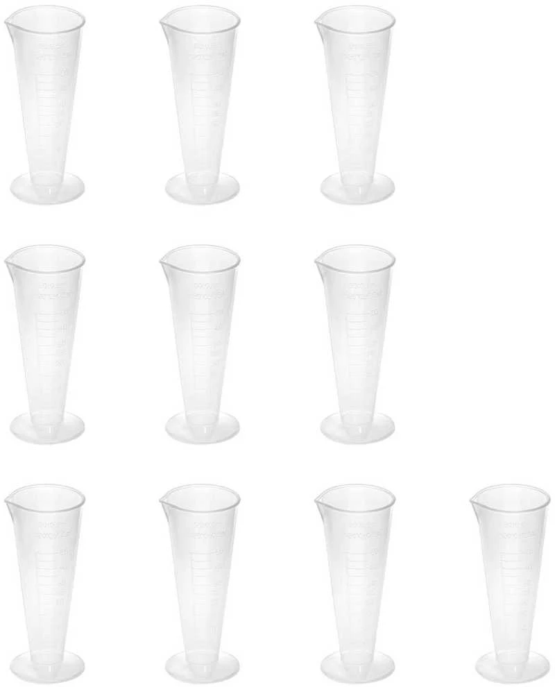 Steinberg Systems Plastikinė laboratorinė stiklinė su 50 ml gradacija - 10 vnt.