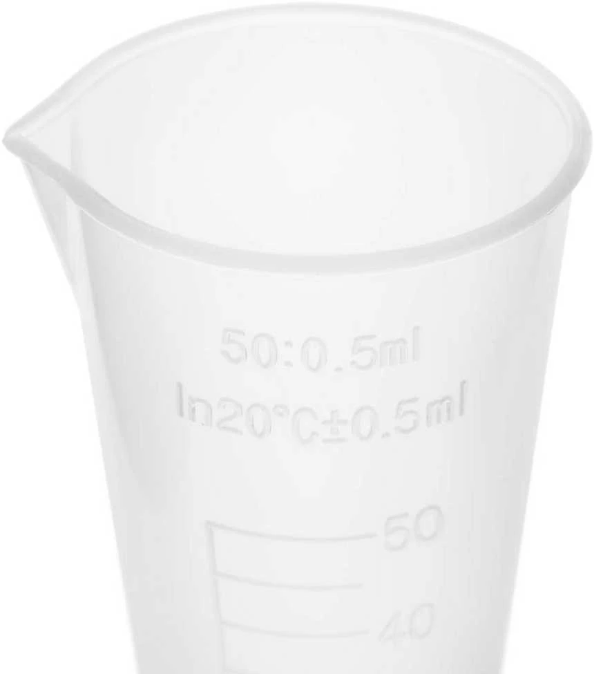 Steinberg Systems Plastikinė laboratorinė stiklinė su 50 ml gradacija - 10 vnt.