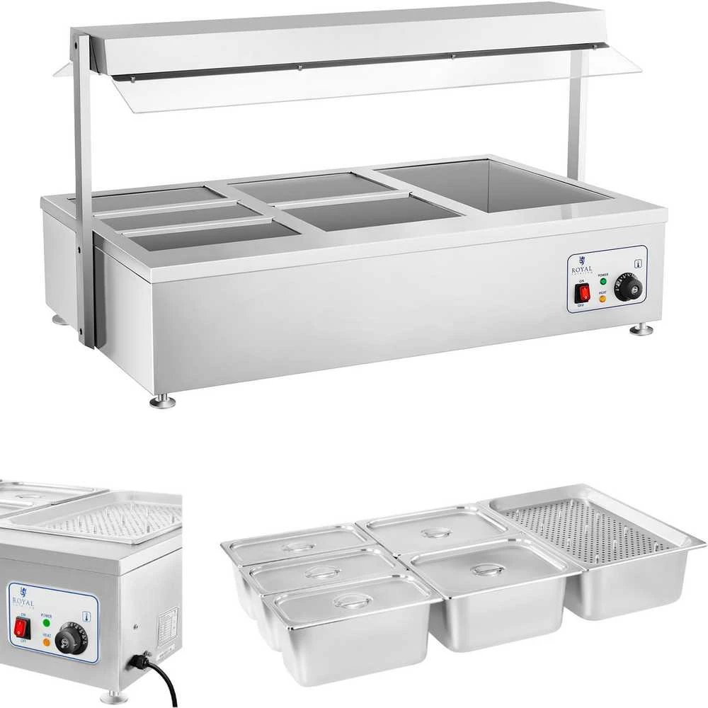 Dry bain marie šildytuvas be vandens, laisvai pastatomas 6 x GN 150mm 55L Royal Catering