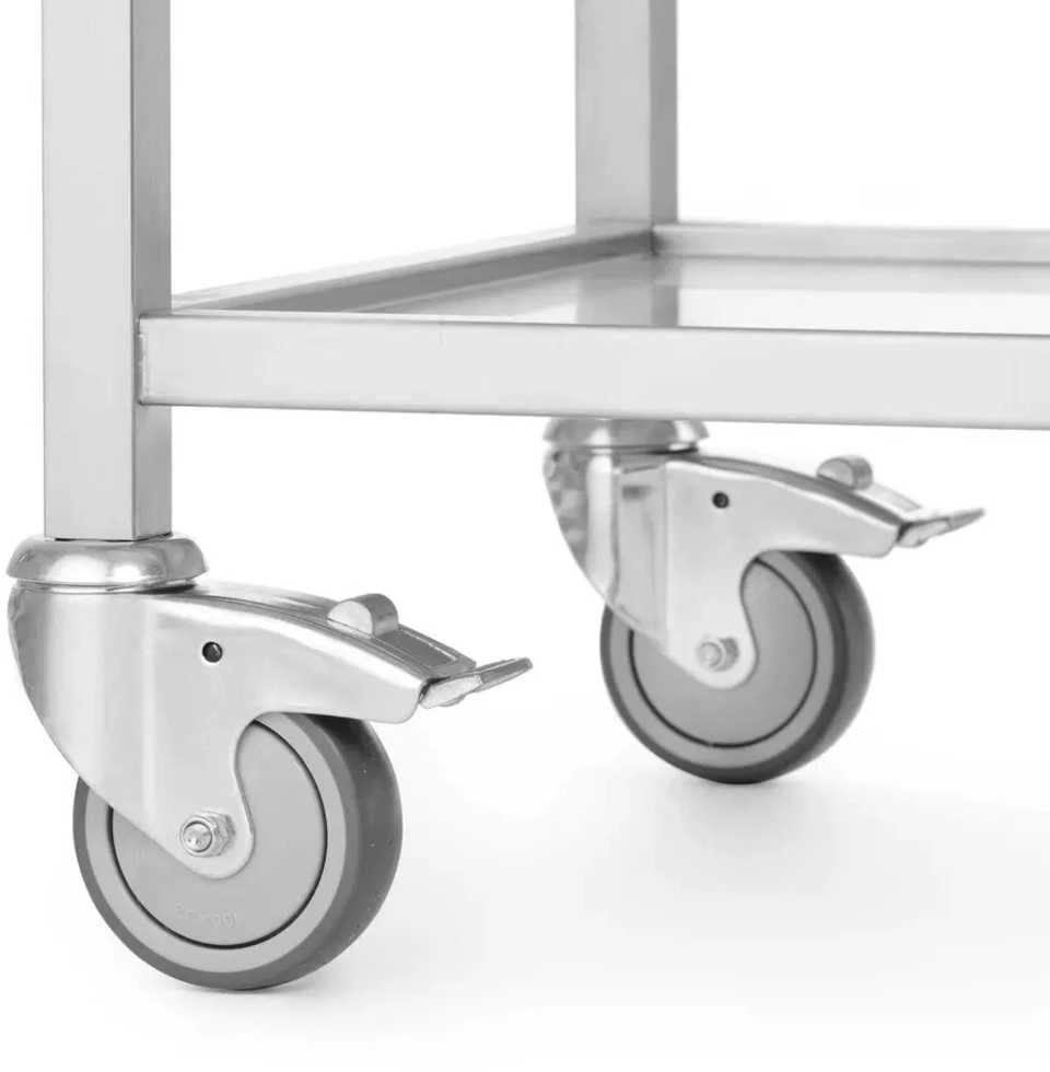 Suvirintas, mobilus, 2 lentynų maitinimo maitinimo vežimėlis iki 100 kg - Hendi 816691