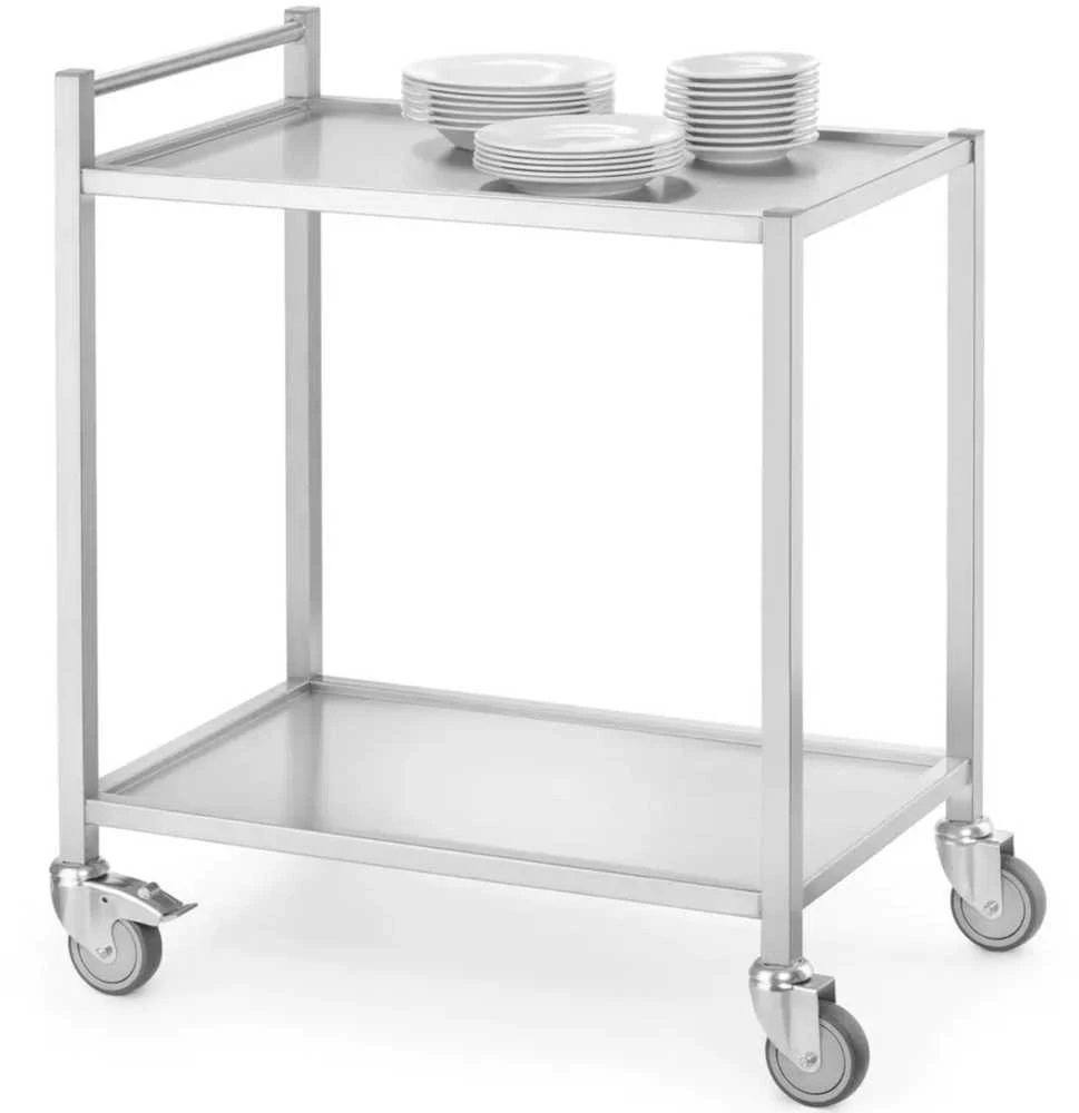 Suvirintas, mobilus, 2 lentynų maitinimo maitinimo vežimėlis iki 100 kg - Hendi 816691
