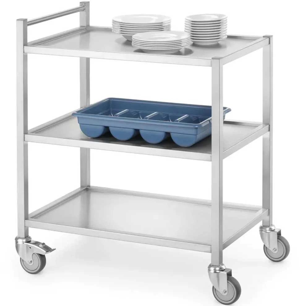 Suvirintas, mobilus, 3 lentynų maitinimo maitinimo vežimėlis iki 240 kg - Hendi 810224