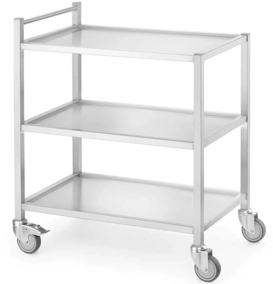 Suvirintas, mobilus, 3 lentynų maitinimo maitinimo vežimėlis iki 240 kg - Hendi 810224
