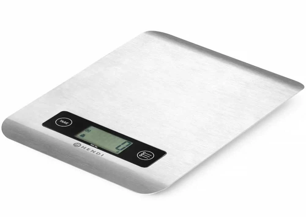Virtuvinės svarstyklės Svarstyklės elektroninis virtuvės maitinimas tikslus 5000g / 1g - Hendi 580226