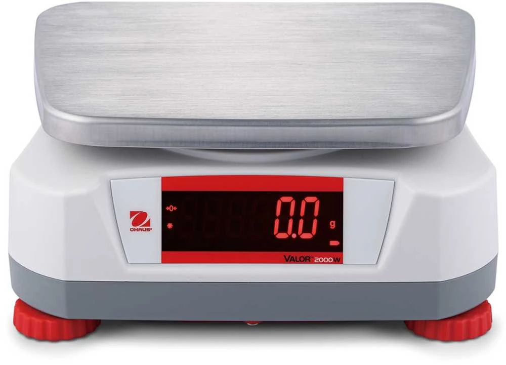 Virtuvinės svarstyklės VALOR 2000 virtuvės valdymo svarstyklės, maitinimo, vandeniui IP68 LED 15Kg / 2g - OHAUS V22PWE15T