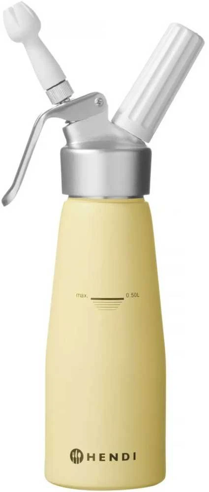 Plaktos grietinėlės sifonas pastelinis geltona 0,5 l - Hendi 975855