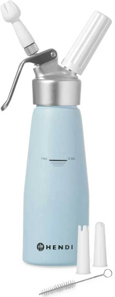 Mėlyno plaktos grietinėlės sifonas 0,5 L - Hendi 975862