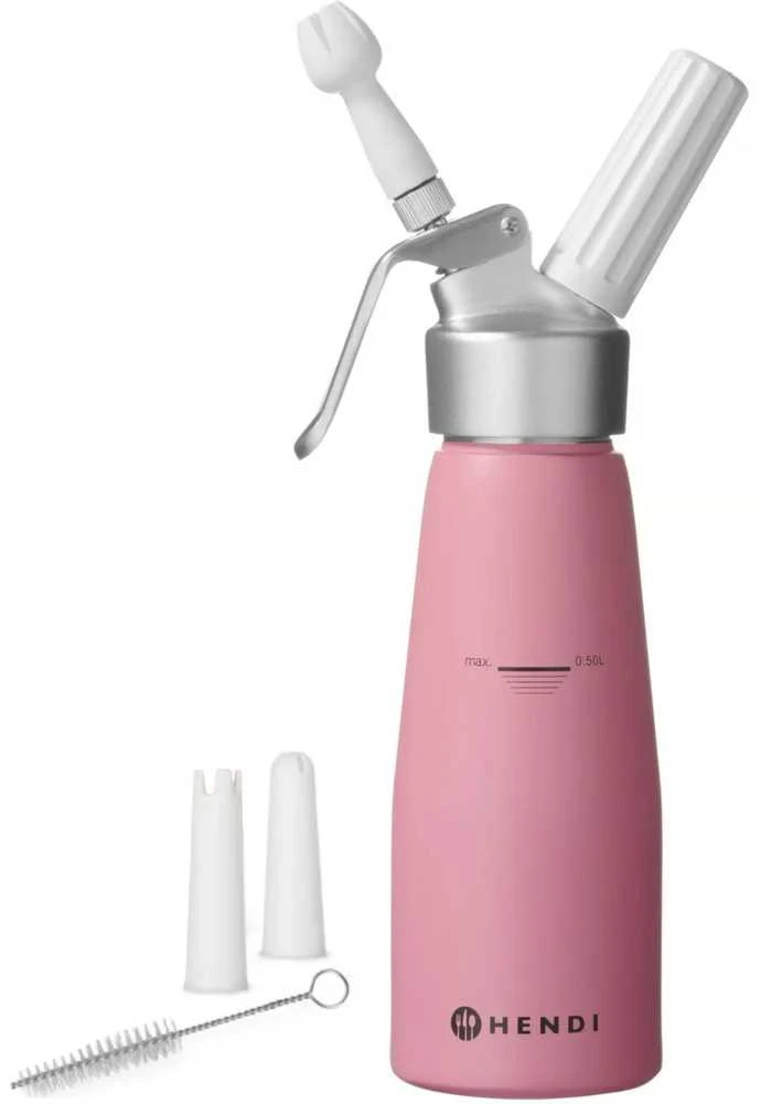 Syfon do bitej śmietany Pastelinis Rožinė 0,5 L - Hendi 975886