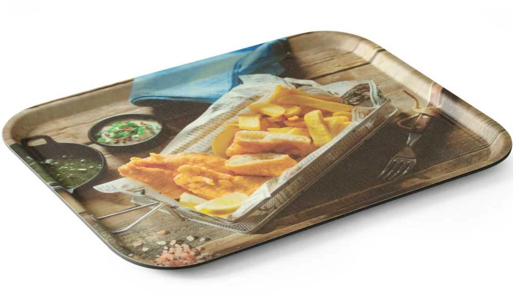 Neslystantis padėklas skaniems žuvies traškučiams patiekti 330 x 430 mm - Hendi 508022