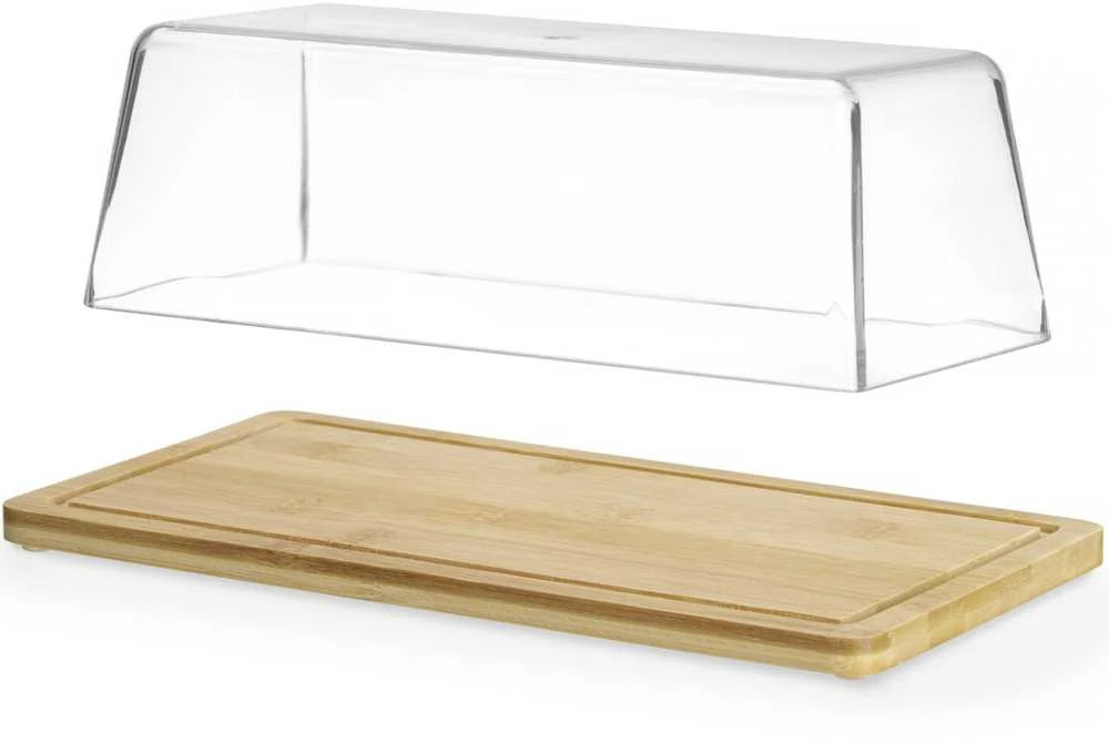 Bambuko vitrininis padėklas furšetui su dangteliu 320 x 160 x 110 mm - Hendi 523841