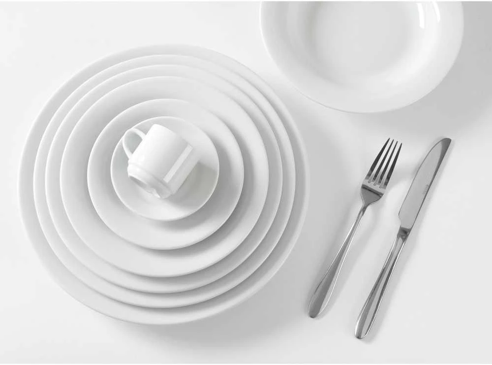Talerz do makaronu spaghetti OPTIMA balta porcelana śr. 260mm - Hendi 770948