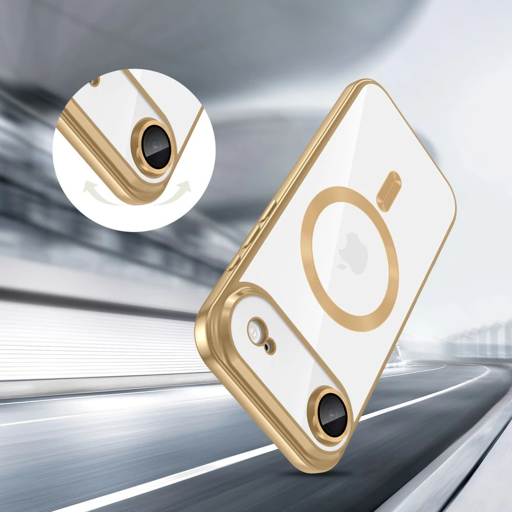 Tech-Protect MagFlex MagSafe dėklas skirtas Apple iPhone 17 Air – skaidrus aukso spalvos