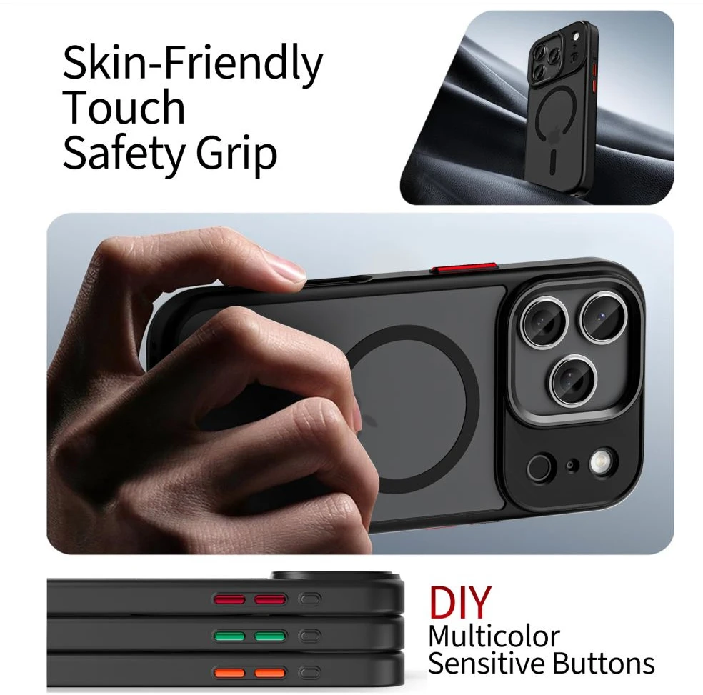 Tech-Protect MagMat XT 4-set MagSafe dėklas skirtas Apple iPhone 17 Pro – matinis juodos spalvos