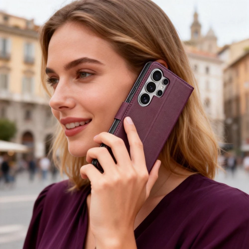 Dėklas Tech Protect „TechProtect“ piniginė „Samsung Galaxy S26 Ultra Mulberry“
