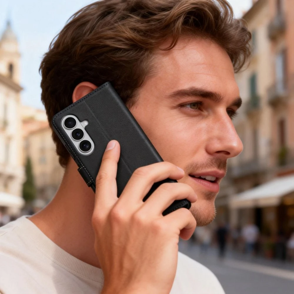 Dėklas „Tech-Protect“ piniginė „Samsung Galaxy S26+ Plus“, juoda
