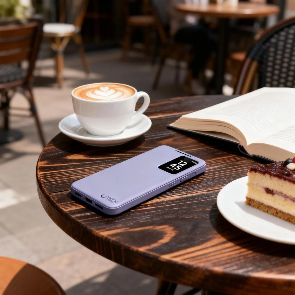 Dėklas Tech-Protect Smart Wallet Samsung Galaxy S26 violetinės spalvos