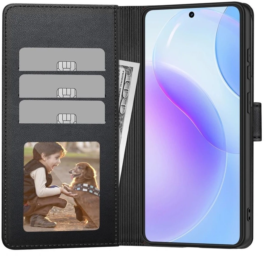 Dėklas „Tech-Protect“ piniginė „Samsung Galaxy S26+ Plus“, juoda