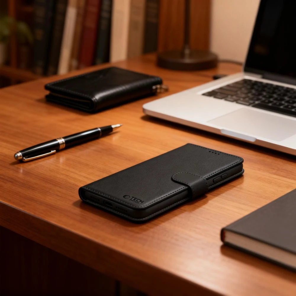 Dėklas „Tech-Protect“ piniginė „Samsung Galaxy S26+ Plus“, juoda