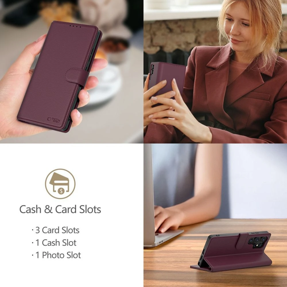 Dėklas „Tech-Protect“ piniginė „Galaxy A26 5G / A17 4G / 5G“ šilkmedžio spalvos