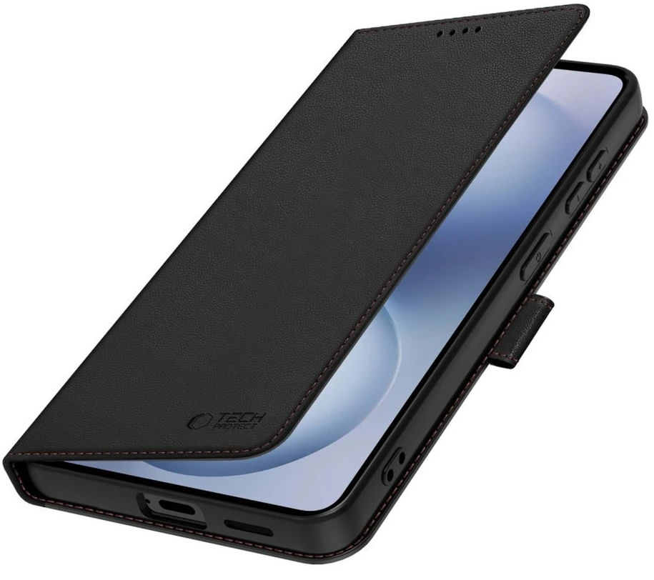 Dėklas Tech-Protect Wallet Samsung Galaxy S26 Ultra juodos spalvos/raudonos spalvos
