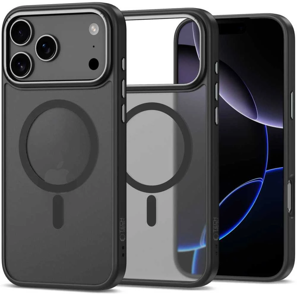 Tech-Protect CamEdge MagSafe dėklas skirtas Apple iPhone 17 Pro – skaidrus matinis