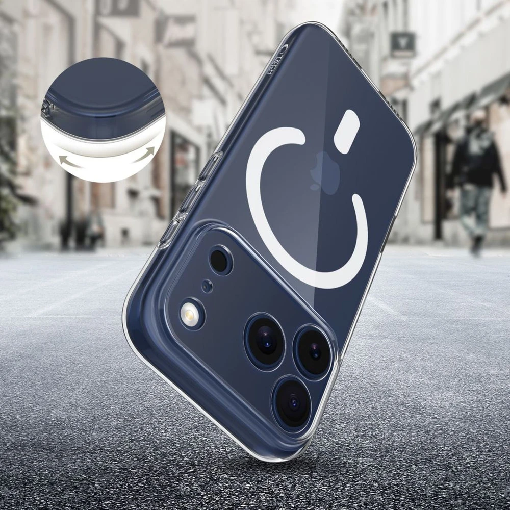 Tech-Protect FlexAir MagSafe dėklas skirtas Apple iPhone 17 Pro Max – skaidrus