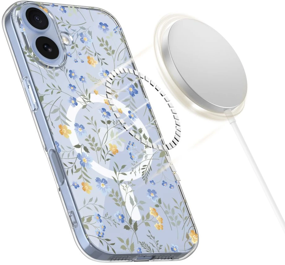 Tech-Protect FlexAir MagSafe dėklas skirtas Apple iPhone 17 – Daisies with Leaves
