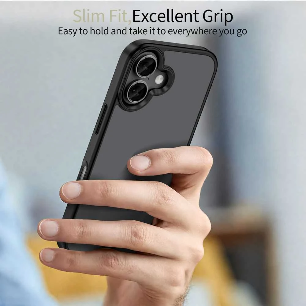 „Tech-Protect MagMat iPhone 17“ dėklas – matinis juodas