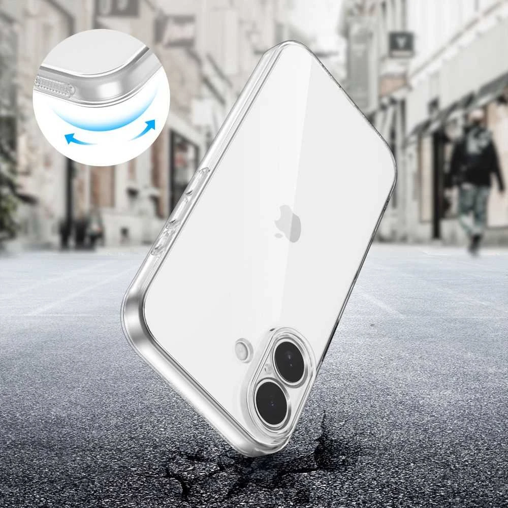 „Tech-Protect FlexAir“ dėklas, skirtas „iPhone 17“ – skaidrus