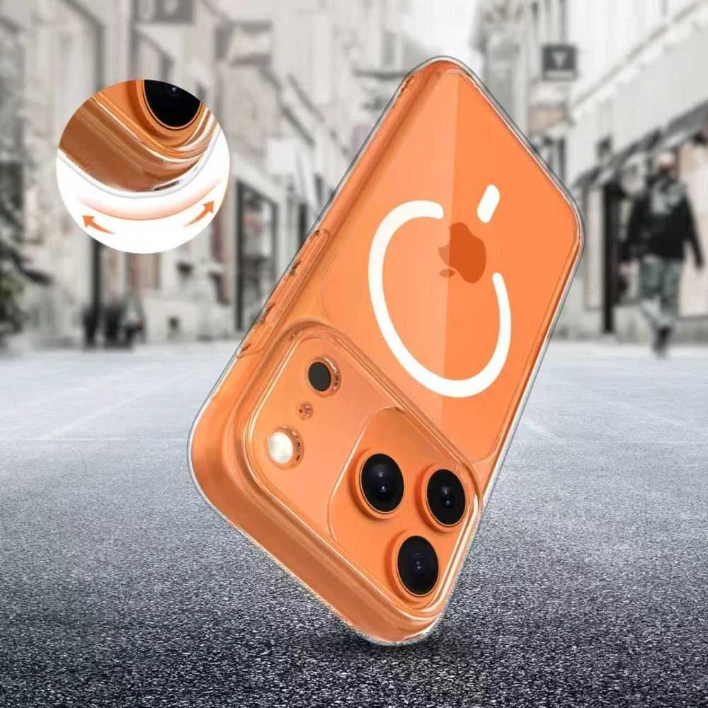 „Tech-Protect Magpeak Magsafe CC“ dėklas, skirtas „iPhone 17 Pro Max“ – skaidrus