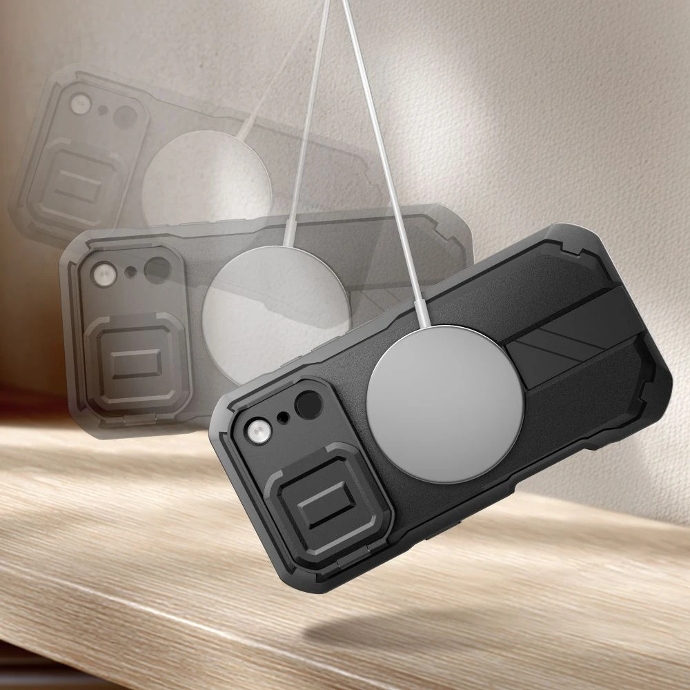 Tech-Protect Kevlar MagSafe dėklas skirtas Apple iPhone 17 Pro – juodos spalvos
