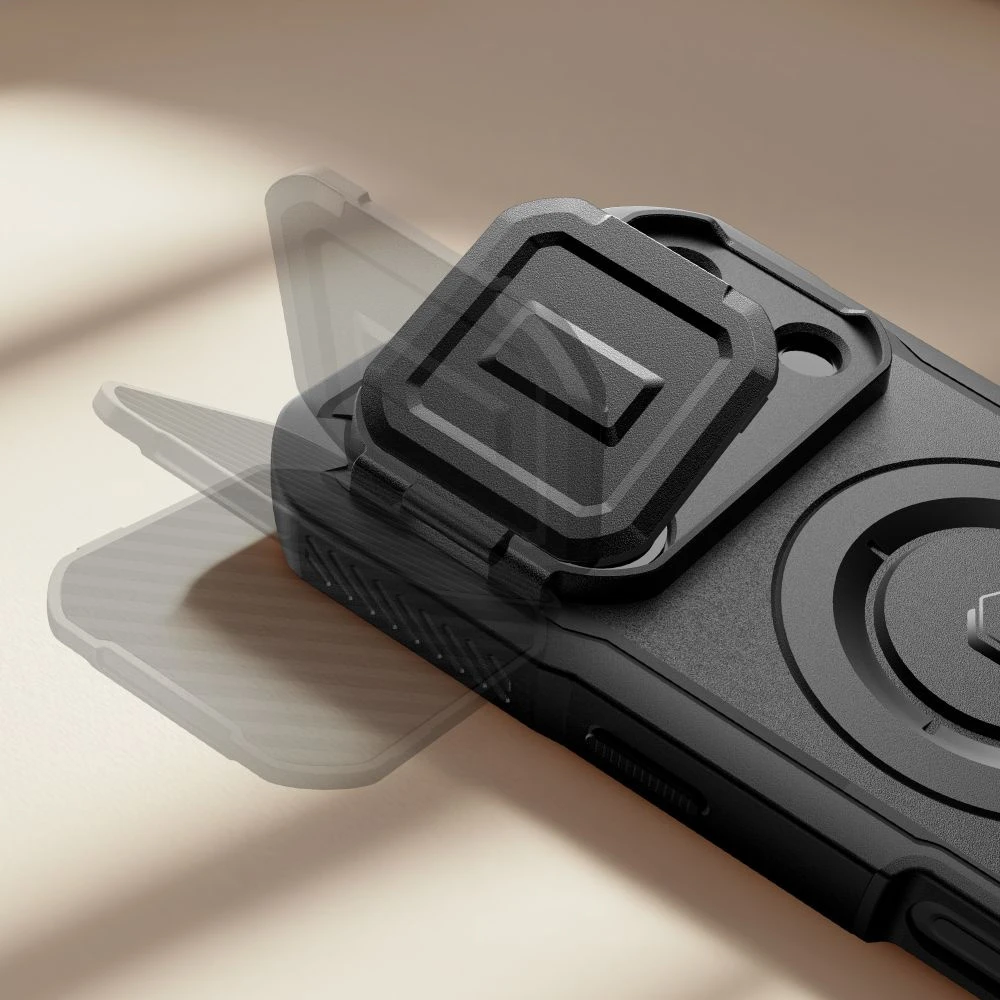 Tech-Protect Kevlar MagSafe dėklas skirtas Apple iPhone 17 Pro – juodos spalvos